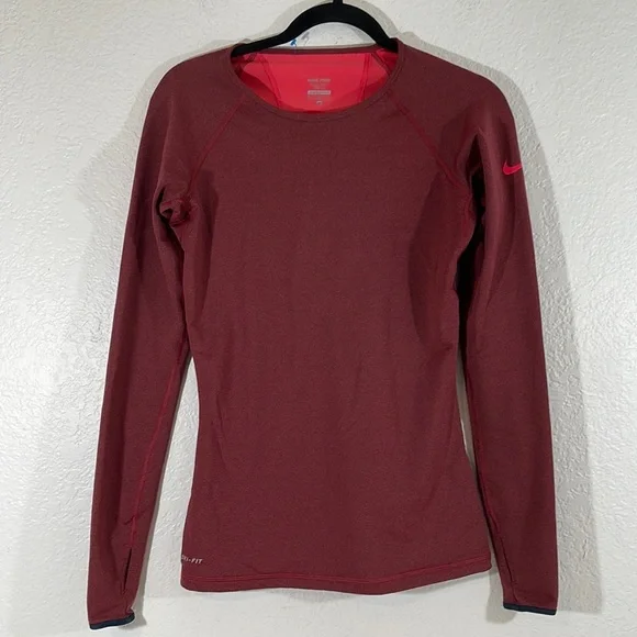 NIKE PRO HYPERWARM DRI-FIT 2 Tone Pullover Size Medium - Picture 1 of 9